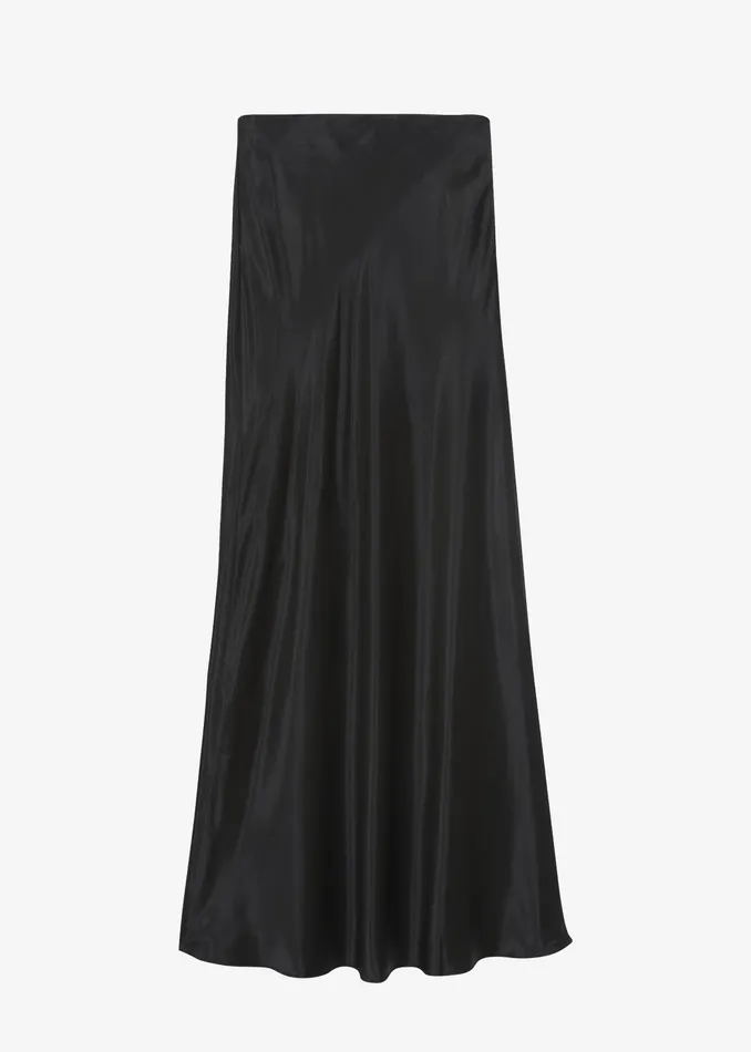 The Frankie Shop Bottoms Renesmee Satin Skirt 8211 Black 8211 Women
