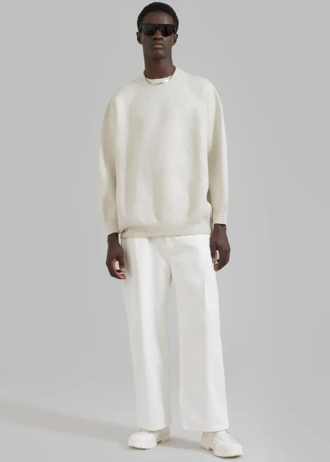 The Frankie Shop Knitwear Arne Sweater 8211 Grey Melange 8211 Men