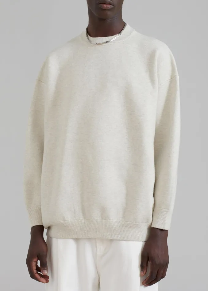 The Frankie Shop Knitwear Arne Sweater 8211 Grey Melange 8211 Men