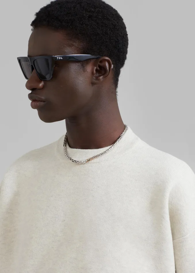 The Frankie Shop Knitwear Arne Sweater 8211 Grey Melange 8211 Men