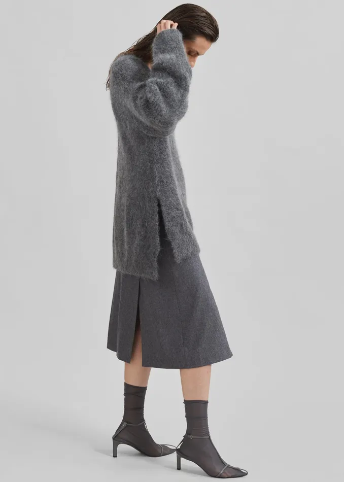 The Frankie Shop Knitwear Loulou Studio Goto Sweater 8211 Anthracite Melange 8211 Women The Frankie Shop Knitwear Loulou Studio Goto Sweater 8211 Anthracite Melange 8211 Women