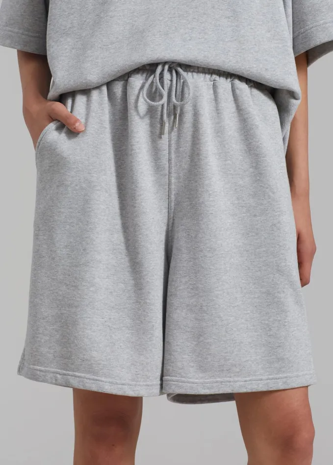 The Frankie Shop Loungewear Newton Sweatshorts 8211 Grey 8211 MenWomen