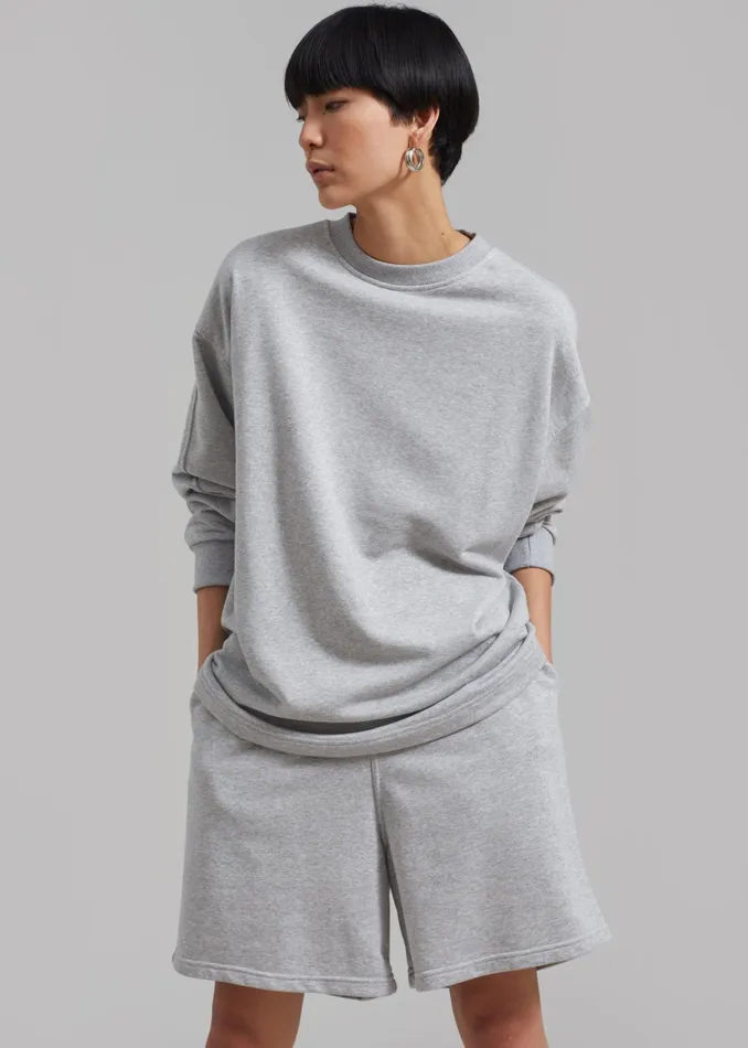 The Frankie Shop Loungewear Newton Sweatshorts 8211 Grey 8211 MenWomen