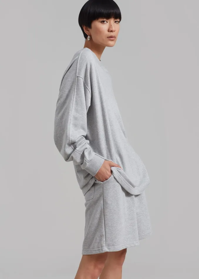 The Frankie Shop Loungewear Newton Sweatshorts 8211 Grey 8211 MenWomen