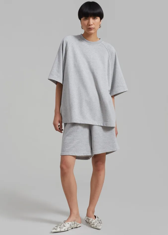 The Frankie Shop Loungewear Newton Sweatshorts 8211 Grey 8211 MenWomen