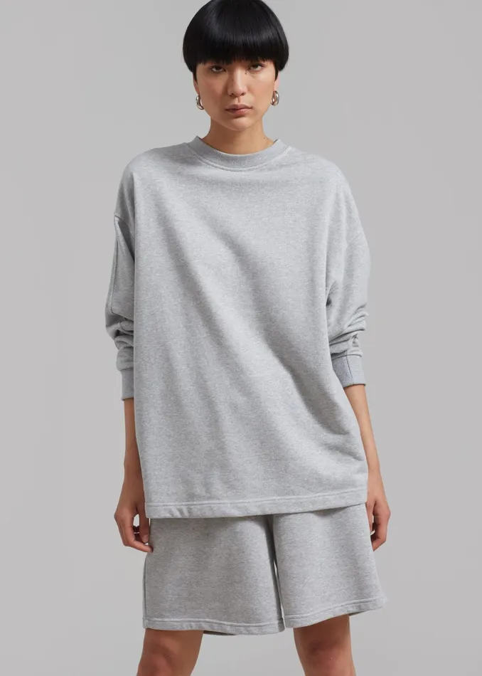 The Frankie Shop Loungewear Newton Sweatshorts 8211 Grey 8211 MenWomen