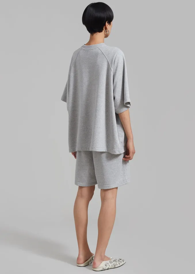 The Frankie Shop Loungewear Newton Sweatshorts 8211 Grey 8211 MenWomen