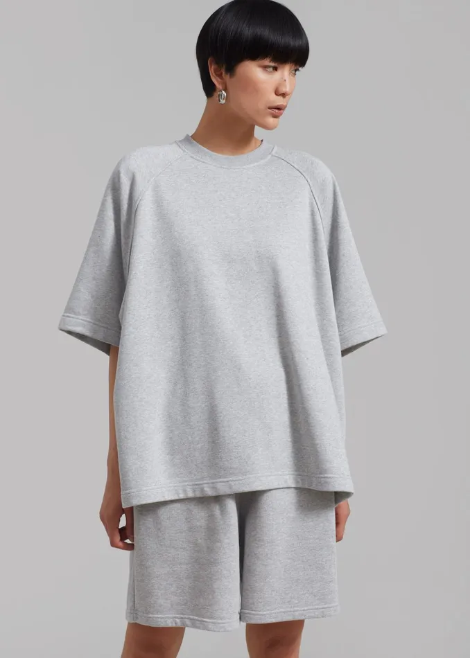 The Frankie Shop Loungewear Newton Sweatshorts 8211 Grey 8211 MenWomen