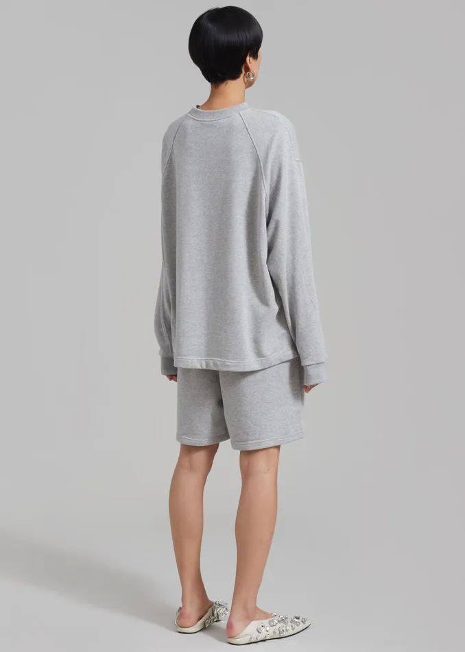 The Frankie Shop Loungewear Newton Sweatshorts 8211 Grey 8211 MenWomen