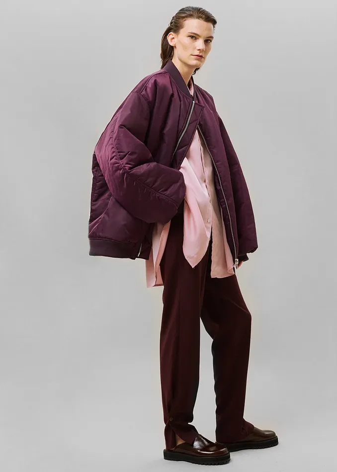 The Frankie Shop Outerwear Astra Bomber Jacket 8211 Royal Purple 8211 Women