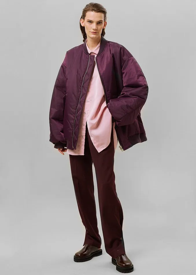 The Frankie Shop Outerwear Astra Bomber Jacket 8211 Royal Purple 8211 Women