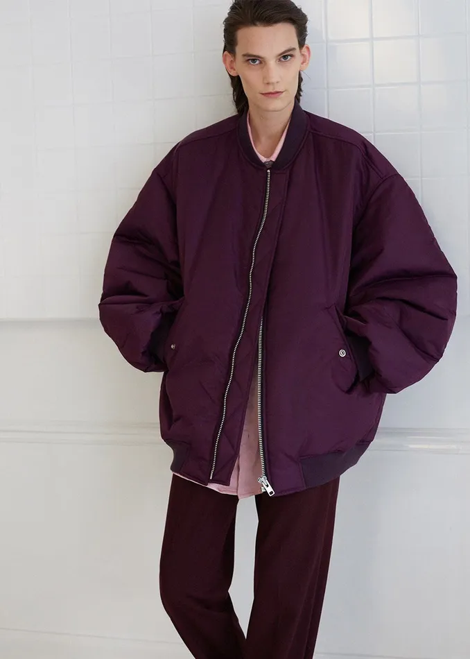 The Frankie Shop Outerwear Astra Bomber Jacket 8211 Royal Purple 8211 Women