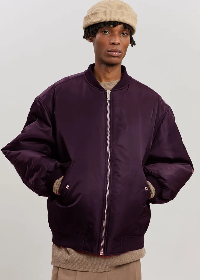 The Frankie Shop Outerwear Astra Bomber Jacket 8211 Royal Purple 8211 Women