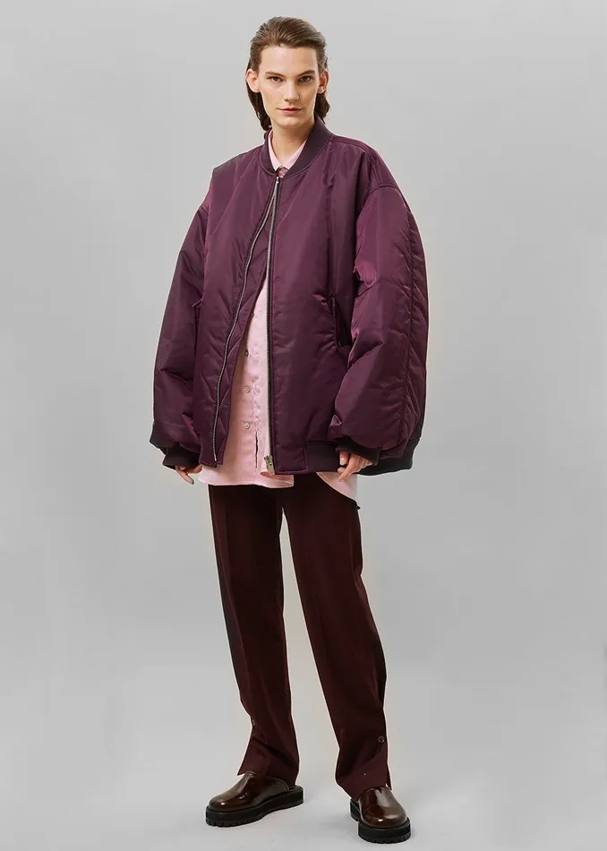 The Frankie Shop Outerwear Astra Bomber Jacket 8211 Royal Purple 8211 Women