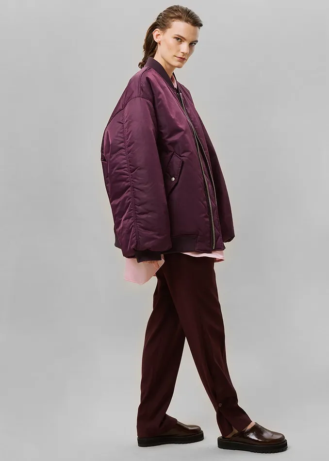 The Frankie Shop Outerwear Astra Bomber Jacket 8211 Royal Purple 8211 Women