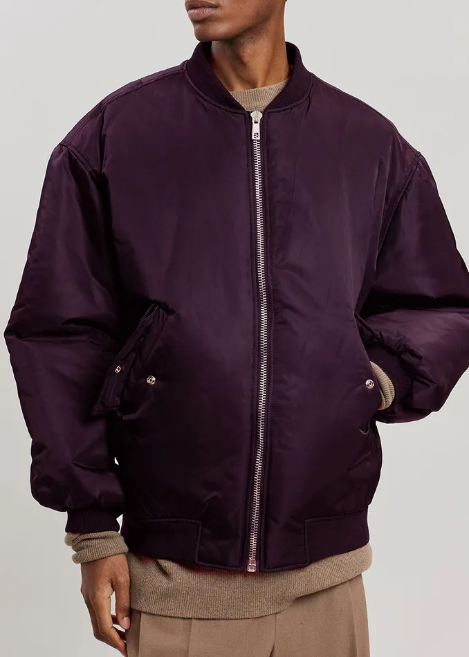 The Frankie Shop Outerwear Astra Bomber Jacket 8211 Royal Purple 8211 Women