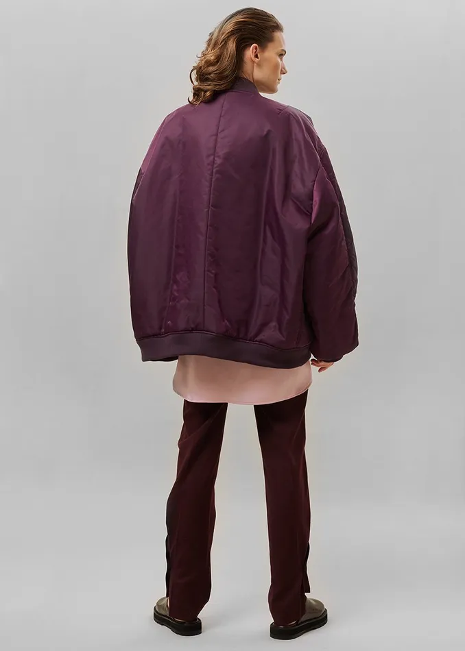 The Frankie Shop Outerwear Astra Bomber Jacket 8211 Royal Purple 8211 Women