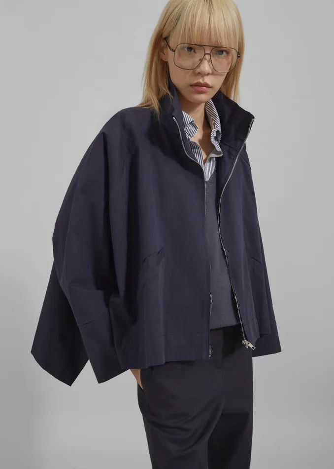 The Frankie Shop Outerwear Covey Light Jacket 8211 Navy 8211 Women