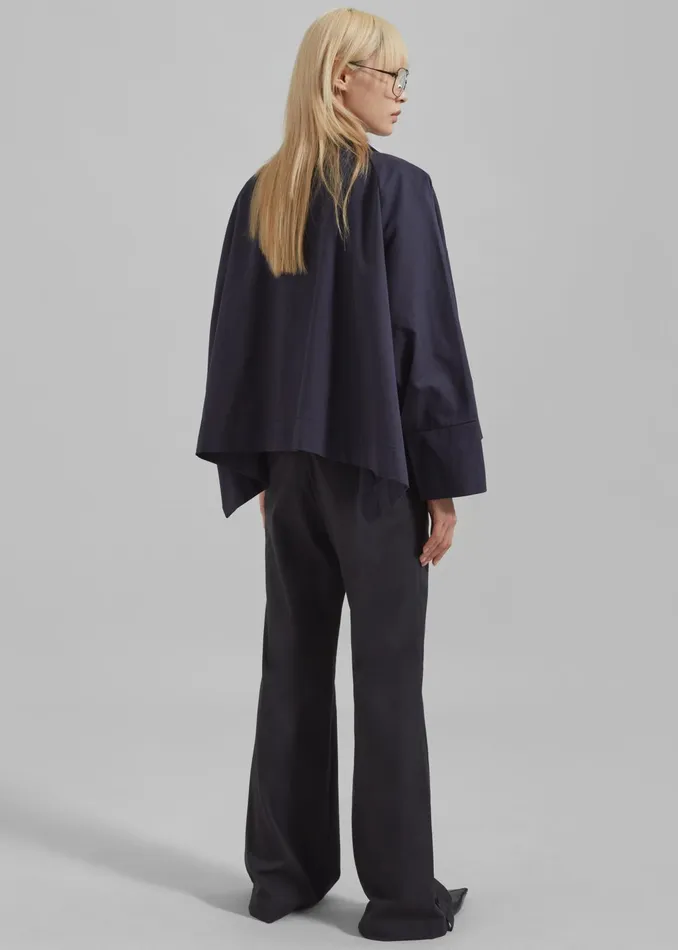 The Frankie Shop Outerwear Covey Light Jacket 8211 Navy 8211 Women
