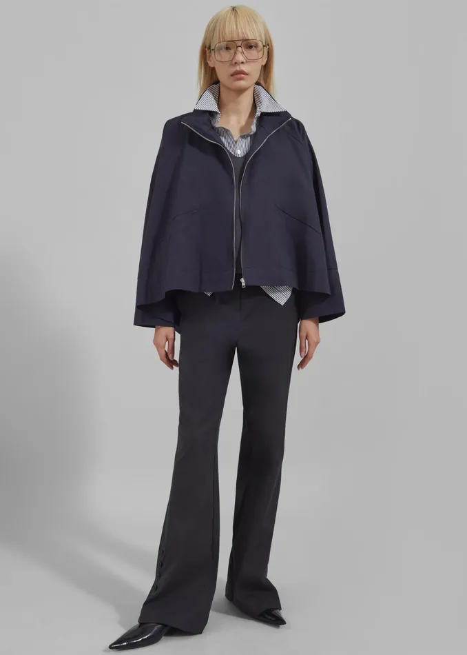 The Frankie Shop Outerwear Covey Light Jacket 8211 Navy 8211 Women