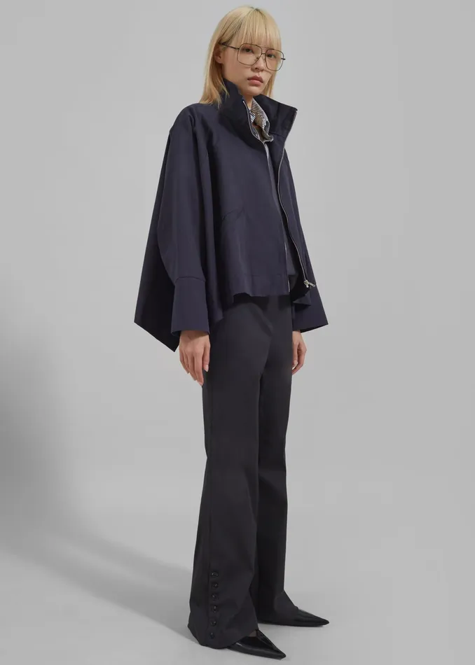 The Frankie Shop Outerwear Covey Light Jacket 8211 Navy 8211 Women
