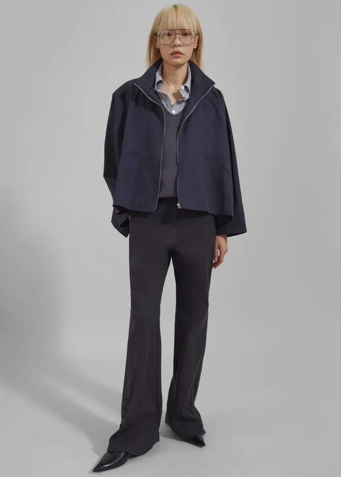 The Frankie Shop Outerwear Covey Light Jacket 8211 Navy 8211 Women
