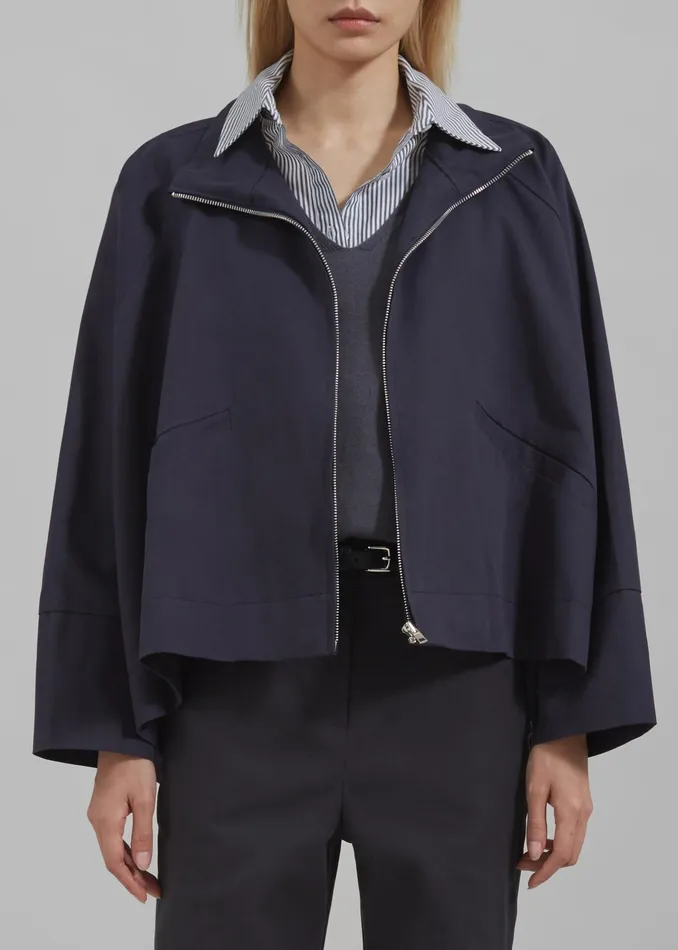 The Frankie Shop Outerwear Covey Light Jacket 8211 Navy 8211 Women