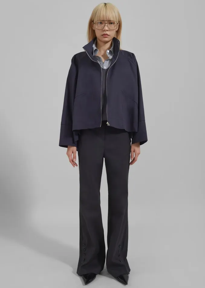 The Frankie Shop Outerwear Covey Light Jacket 8211 Navy 8211 Women