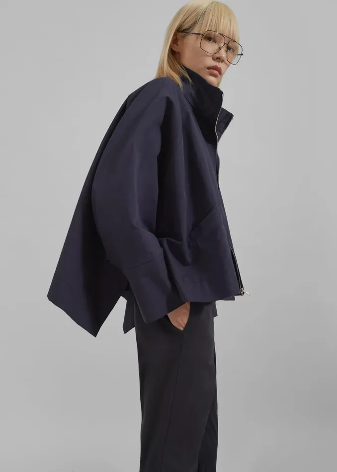 The Frankie Shop Outerwear Covey Light Jacket 8211 Navy 8211 Women