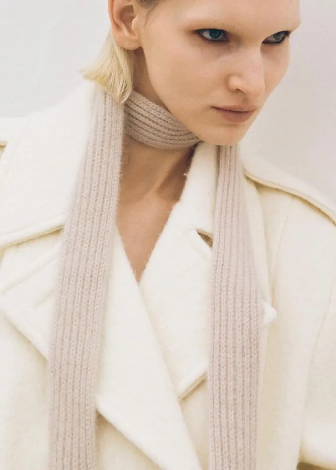 The Frankie Shop Outerwear Esmae Wool Coat 8211 White 8211 Women