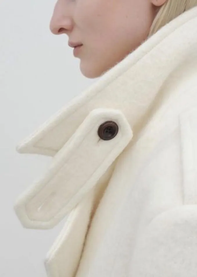 The Frankie Shop Outerwear Esmae Wool Coat 8211 White 8211 Women