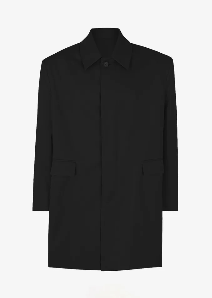 The Frankie Shop Outerwear Ghent Padded Shoulder Trench 8211 Black 8211 Women