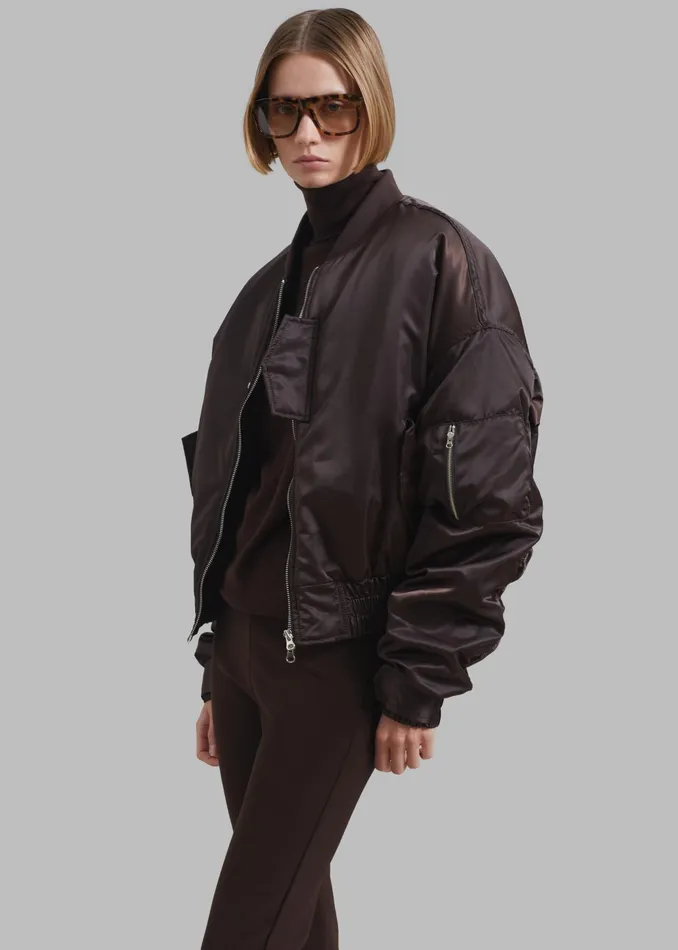 The Frankie Shop Outerwear Marly Bomber 8211 Brown 8211 Women