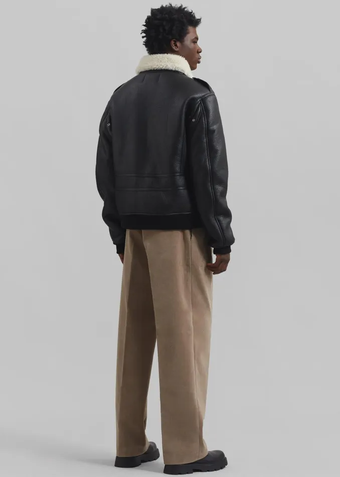 The Frankie Shop Outerwear Richter Shearling Jacket 8211 Black 8211 Men