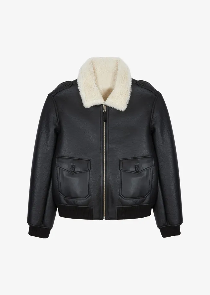 The Frankie Shop Outerwear Richter Shearling Jacket 8211 Black 8211 Men