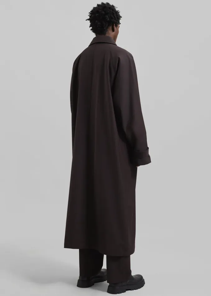The Frankie Shop Outerwear Shay Trench Coat 8211 Brown 8211 MenWomen