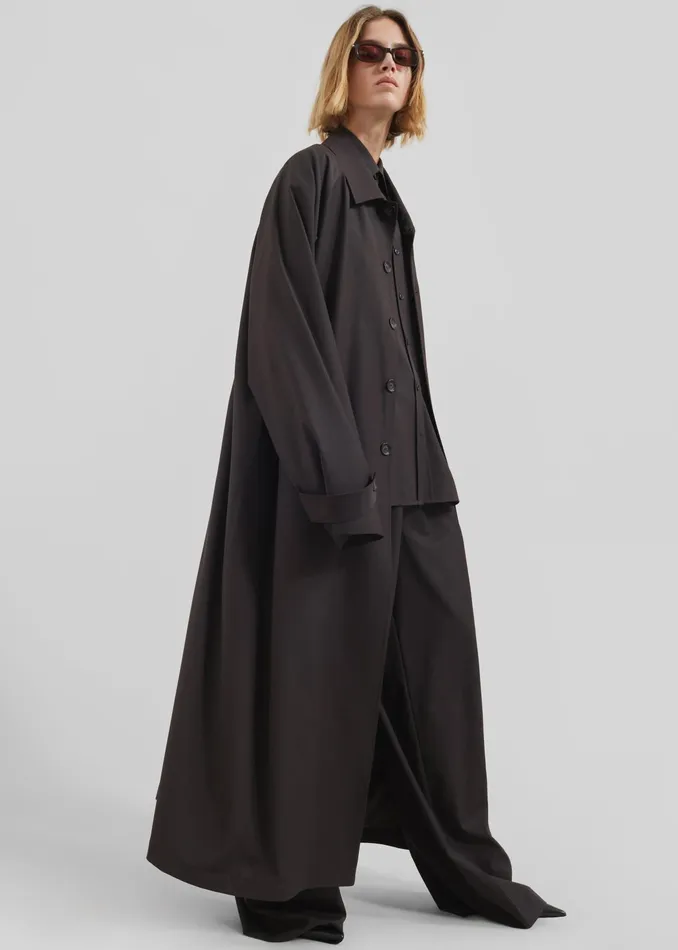 The Frankie Shop Outerwear Shay Trench Coat 8211 Brown 8211 MenWomen