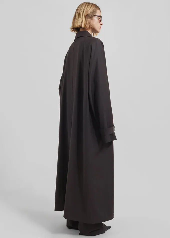 The Frankie Shop Outerwear Shay Trench Coat 8211 Brown 8211 MenWomen