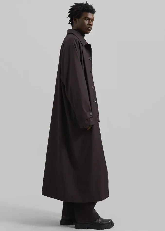 The Frankie Shop Outerwear Shay Trench Coat 8211 Brown 8211 MenWomen