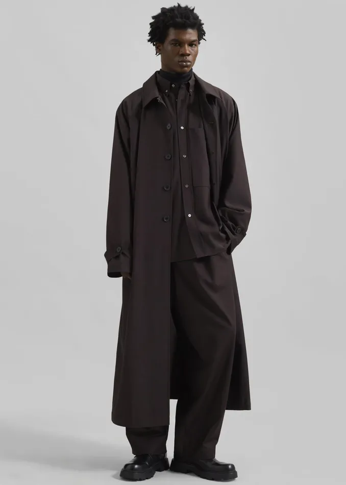 The Frankie Shop Outerwear Shay Trench Coat 8211 Brown 8211 MenWomen