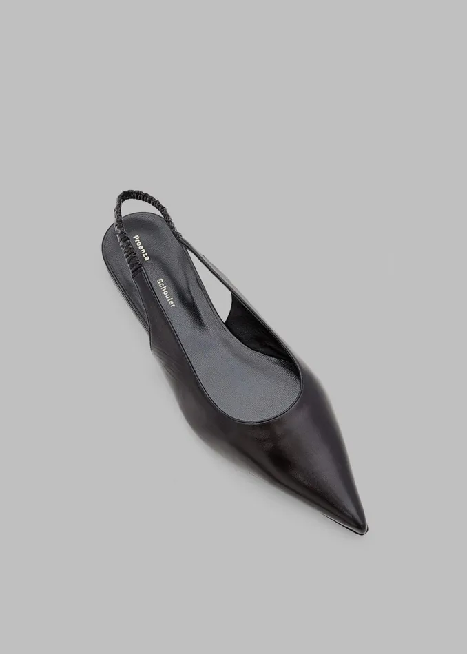 The Frankie Shop Proenza Schouler Spike Slingback Flats 8211 Black 8211 Women