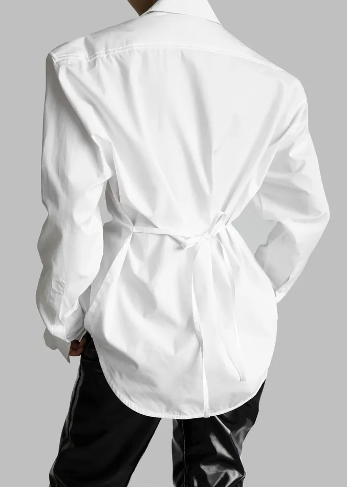 The Frankie Shop Tops Bec Padded Shirt 8211 White 8211 Women