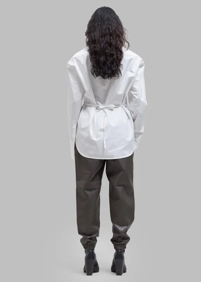The Frankie Shop Tops Bec Padded Shirt 8211 White 8211 Women