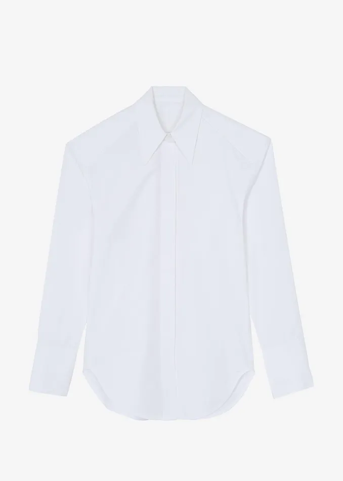 The Frankie Shop Tops Bec Padded Shirt 8211 White 8211 Women