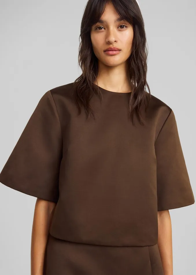The Frankie Shop Tops By Malene Birger Hania Top 8211 Dark Mahogany 8211 Women