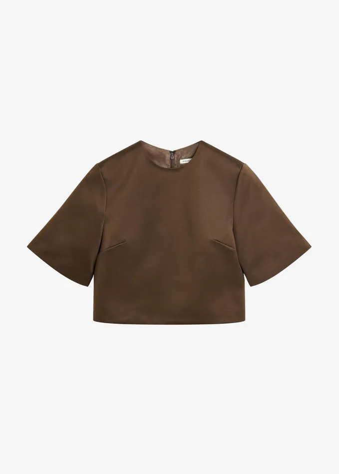 The Frankie Shop Tops By Malene Birger Hania Top 8211 Dark Mahogany 8211 Women