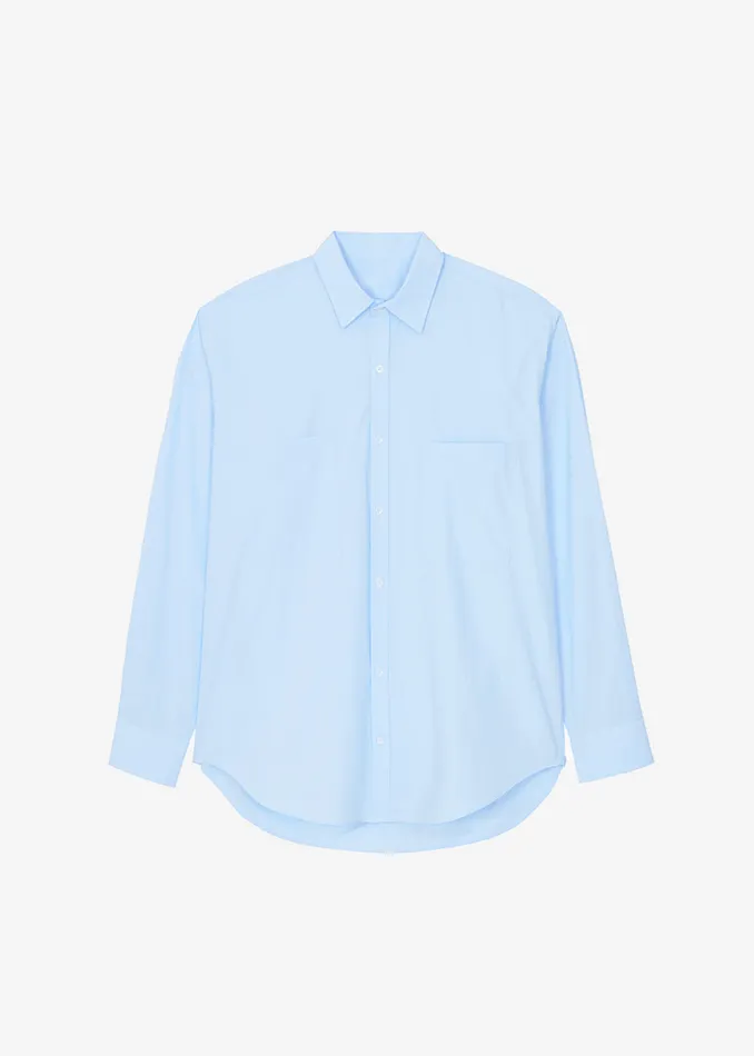 The Frankie Shop Tops Gus Oversized Shirt 8211 Sky 8211 Men