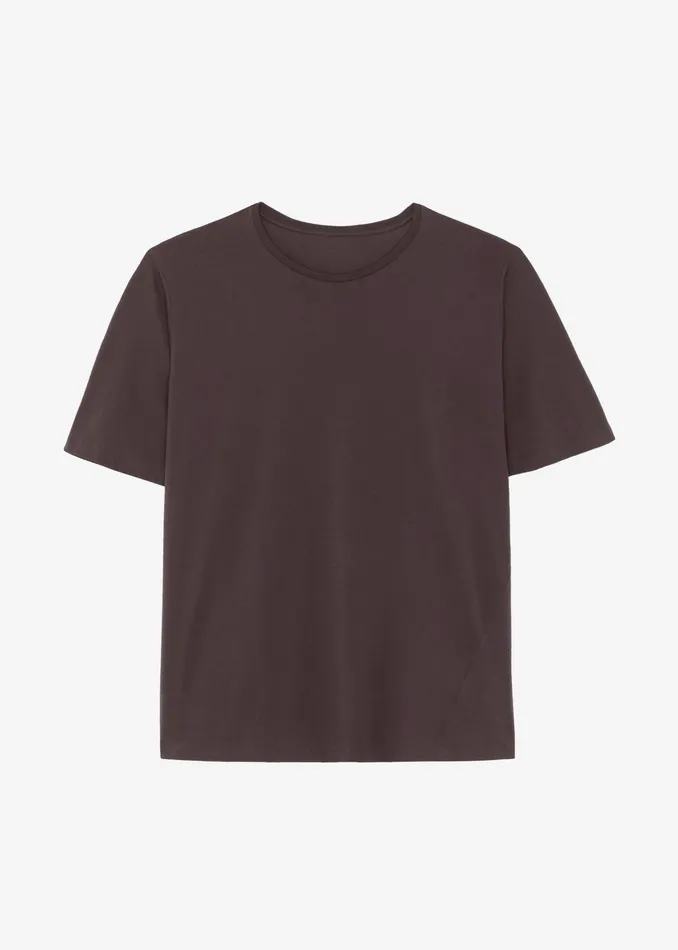 The Frankie Shop Tops Harper Soft Organic TShirt 8211 Brown 8211 Women