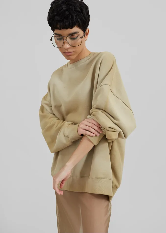 The Frankie Shop Tops Hart Tie Dye Sweatshirt 8211 Beige 8211 WomenMen