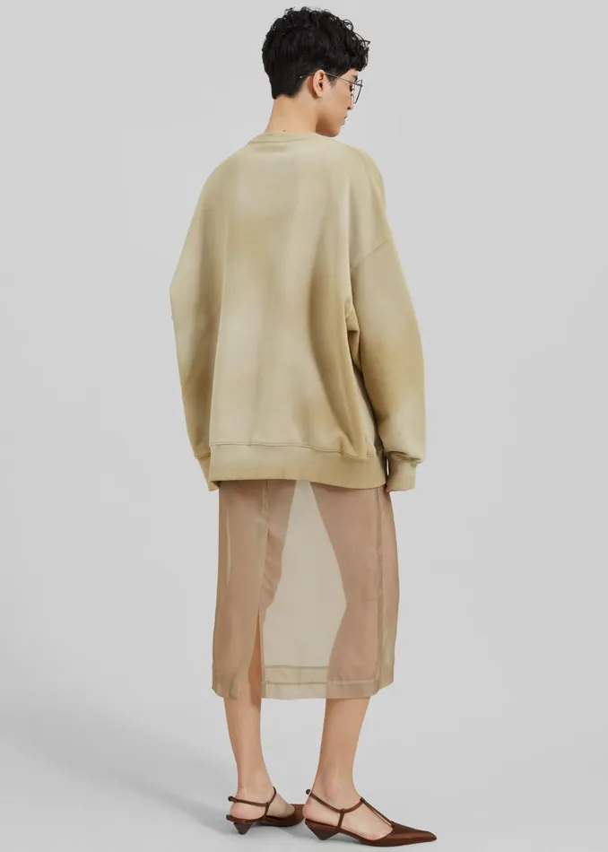 The Frankie Shop Tops Hart Tie Dye Sweatshirt 8211 Beige 8211 WomenMen